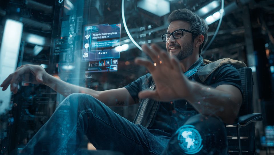 Lucid Origin Closeup of a relaxed software engineer in jeans a 2